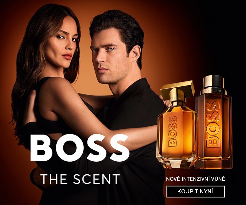 Parfém Hugo Boss The Scent – intenzivní vůně v ikonickém jantarovém flakonu.