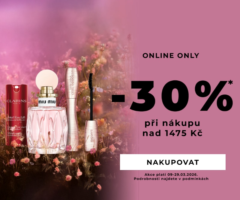 Online exkluzivní akce na parfémy a kosmetiku, sleva 30 % při nákupu nad 1475 Kč