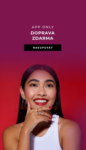 Promo banner s dopravou zdarma při objednávkách v aplikaci, dostupné pouze v appce.