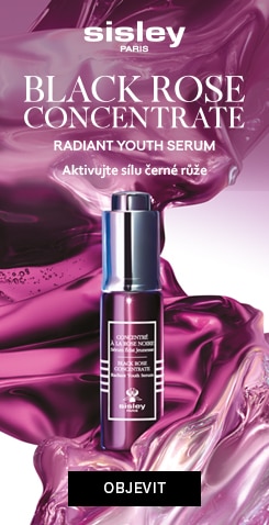 Pleťové sérum Sisley Paris Black Rose Concentrate Radiant Youth Serum v luxusním flakonu.