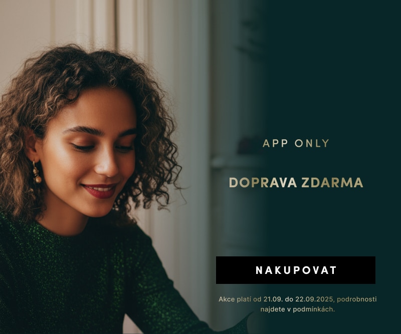 App-only ponuka: doprava zadarmo na objednávky cez aplikáciu, tlačidlo Nakupovať, akcia platí od 2.9. do 22.09.2025.