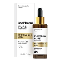 30 ML Inopharm FACE NECK SERUM WITH CBD BIO OLIVE OIL Sérum na obličej a dekolt  1 of 2 