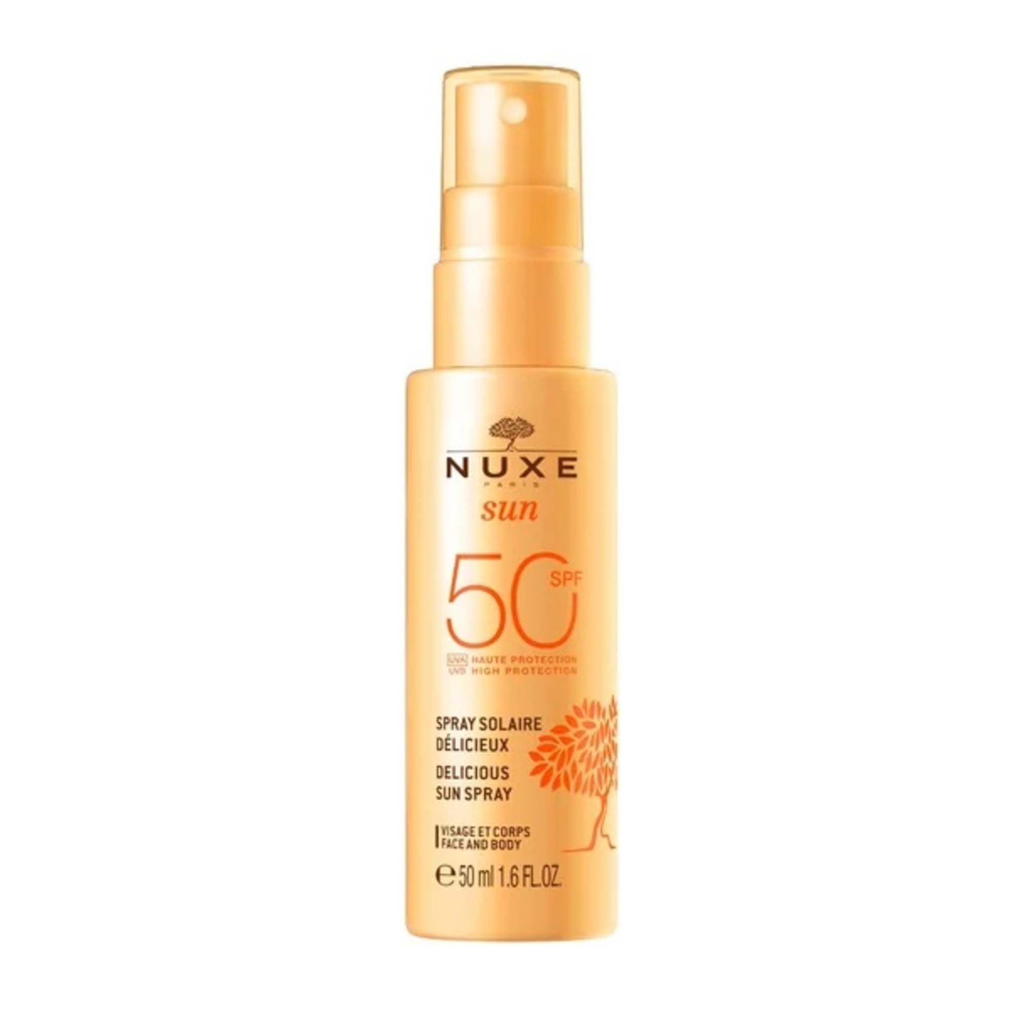 150 ML Nuxe SUN Jemný opalovací sprej na tvář a tělo s velmi vysokou ochranou SPF 50 1 of 2 Jemný opalovací sprej na tvář a tělo s velmi vysokou ochranou SPF 50
