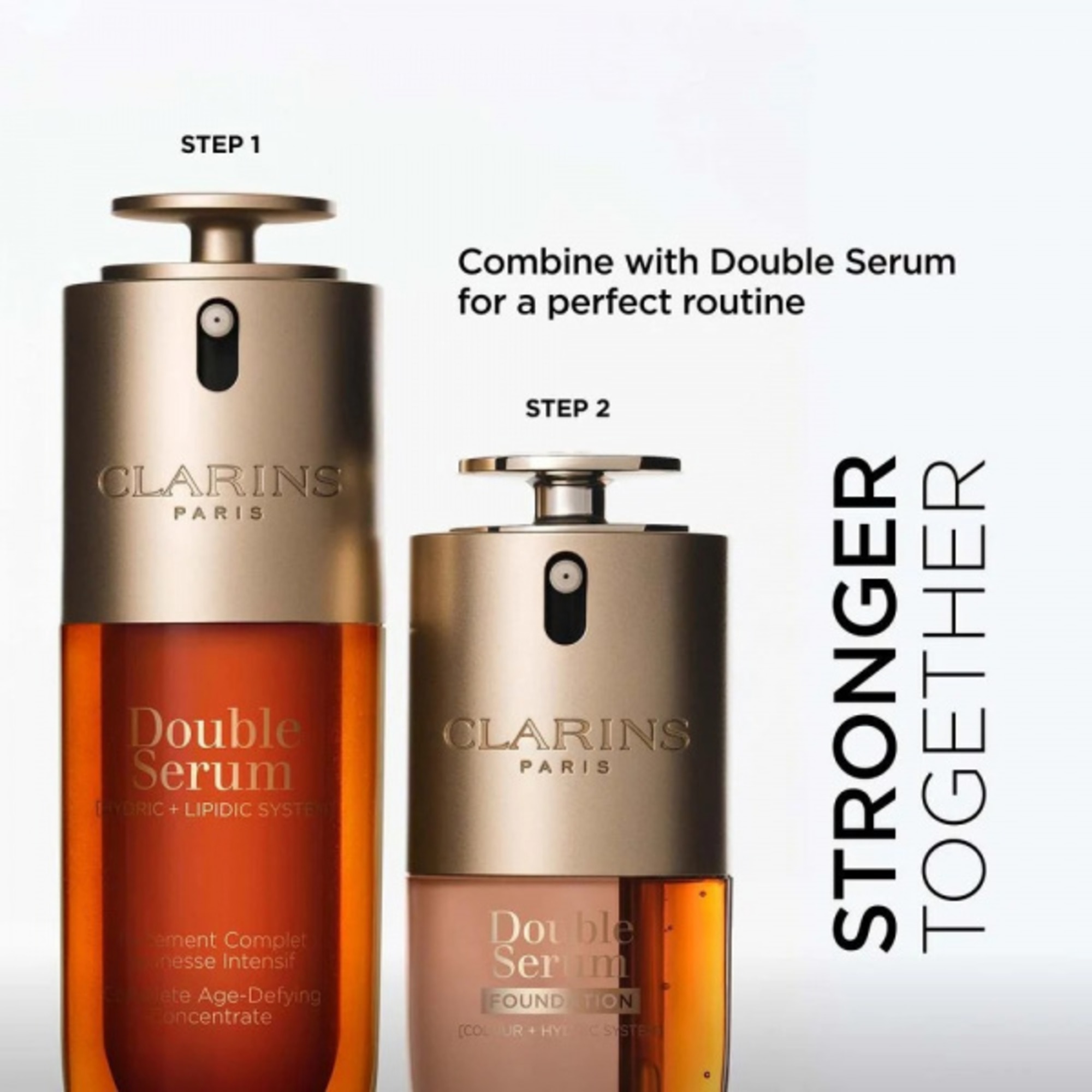 Clarins DOUBLE SERUM FOUNDATION Hybridní sérum-make-up nové generace 1 of 3