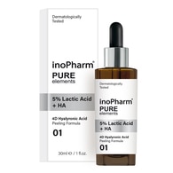 30 ML Inopharm FACE PEELING WITH 5 LACTIC ACID HYALURONIC ACID Pleťový peeling  1 of 2 