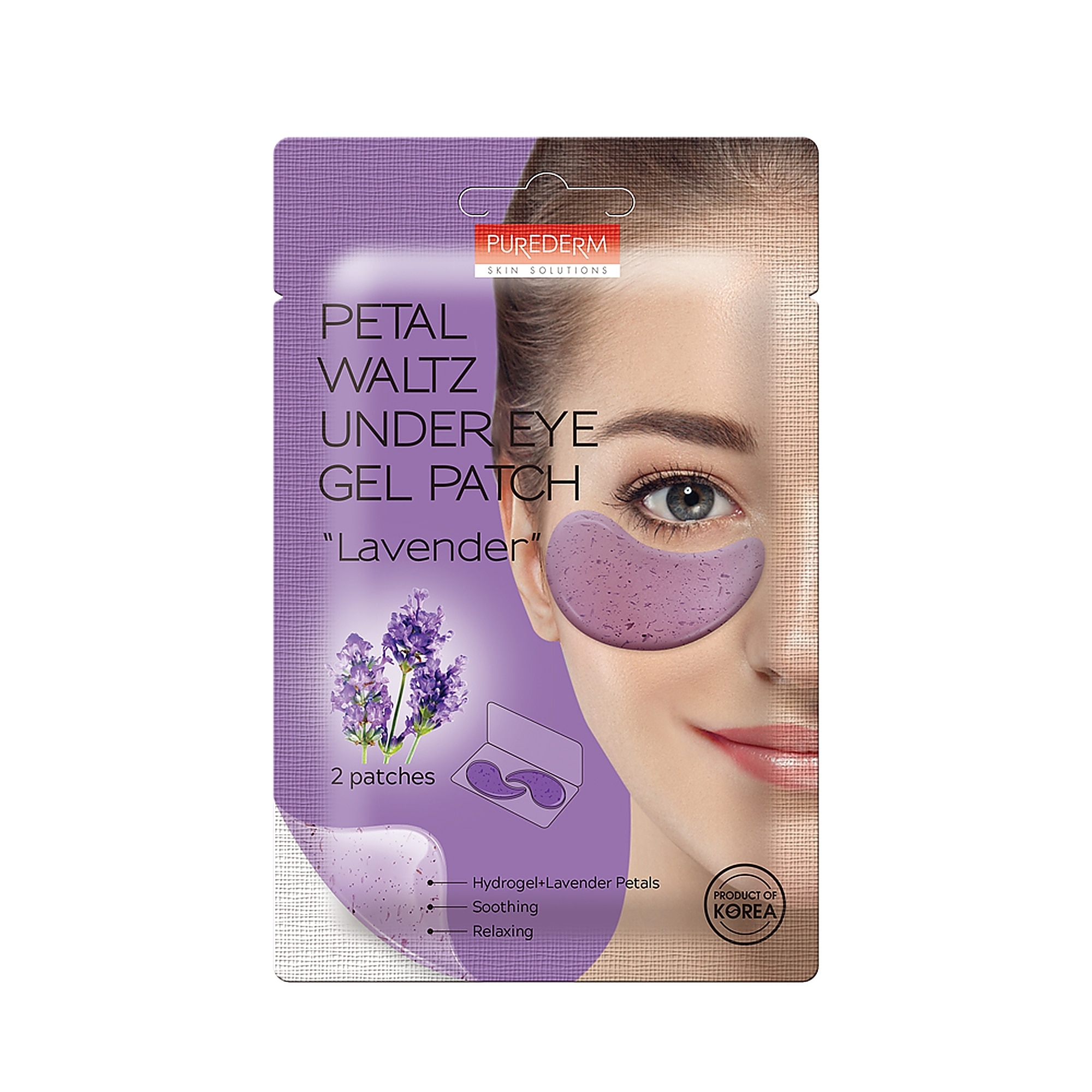 1 KS PUREDERM PETAL WALTZ UNDER EYE GEL PATCH LAVENDER Gelové náplasti pod oči 1 of 1 Gelové náplasti pod oči