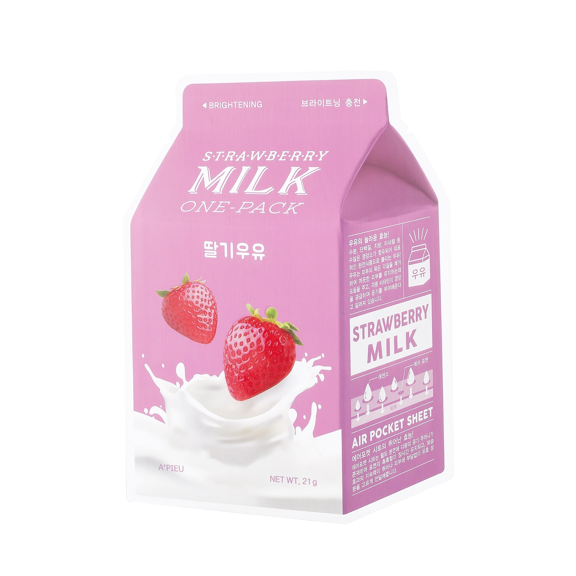 21 G A'PIEU STRAWBERRY MILK Pleťová maska 1 of 1