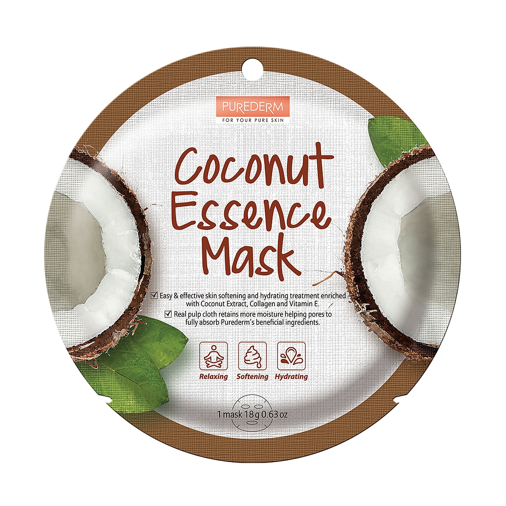 1 KS PUREDERM COCONUT ESSENCE MASK Pleťová maska 1 of 1