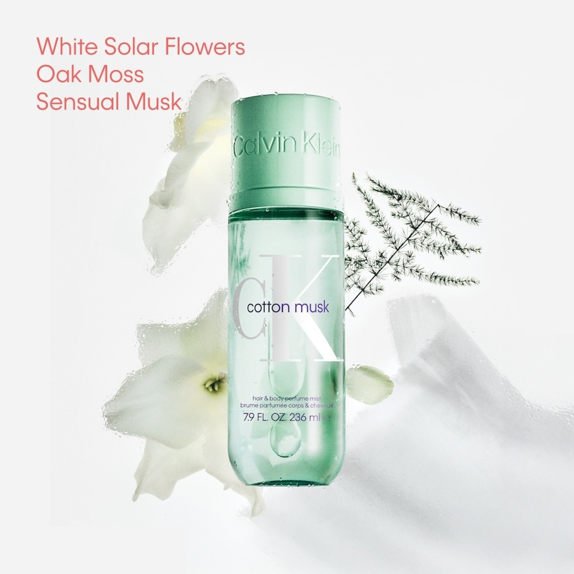 100 ML Calvin Klein COTTON MUSK HAIR & BODY PERFUME MIST Parfémovaná mlha na tělo a vlasy  1 of 7 