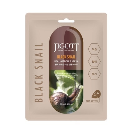 27 ML Jigott BLACK SNAIL AMPOULE MASK Maska s šnečím extraktem  1 of 1 