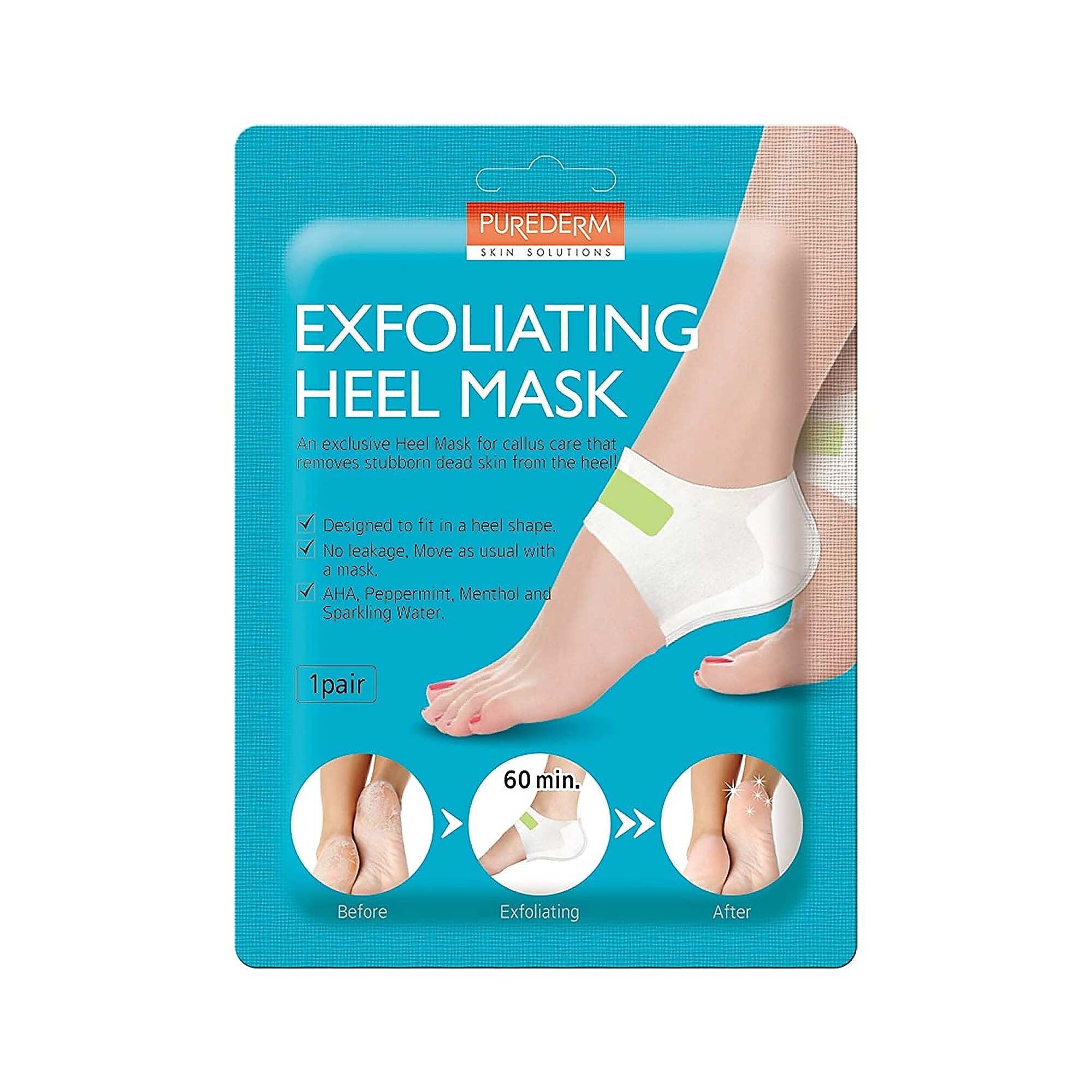 18 G PUREDERM EXFOLIATING HEEL MASK Maska na nohy 1 of 1 Maska na nohy