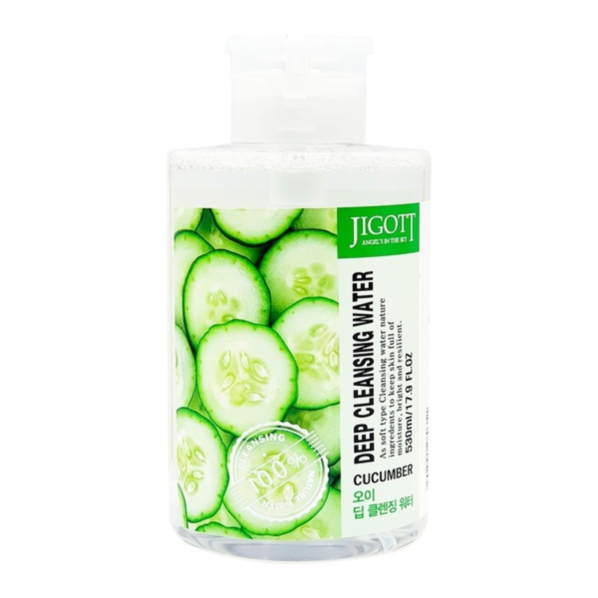 530 ML Jigott CUCUMBER DEEP CLEANSING WATER Odličovač 1 of 1