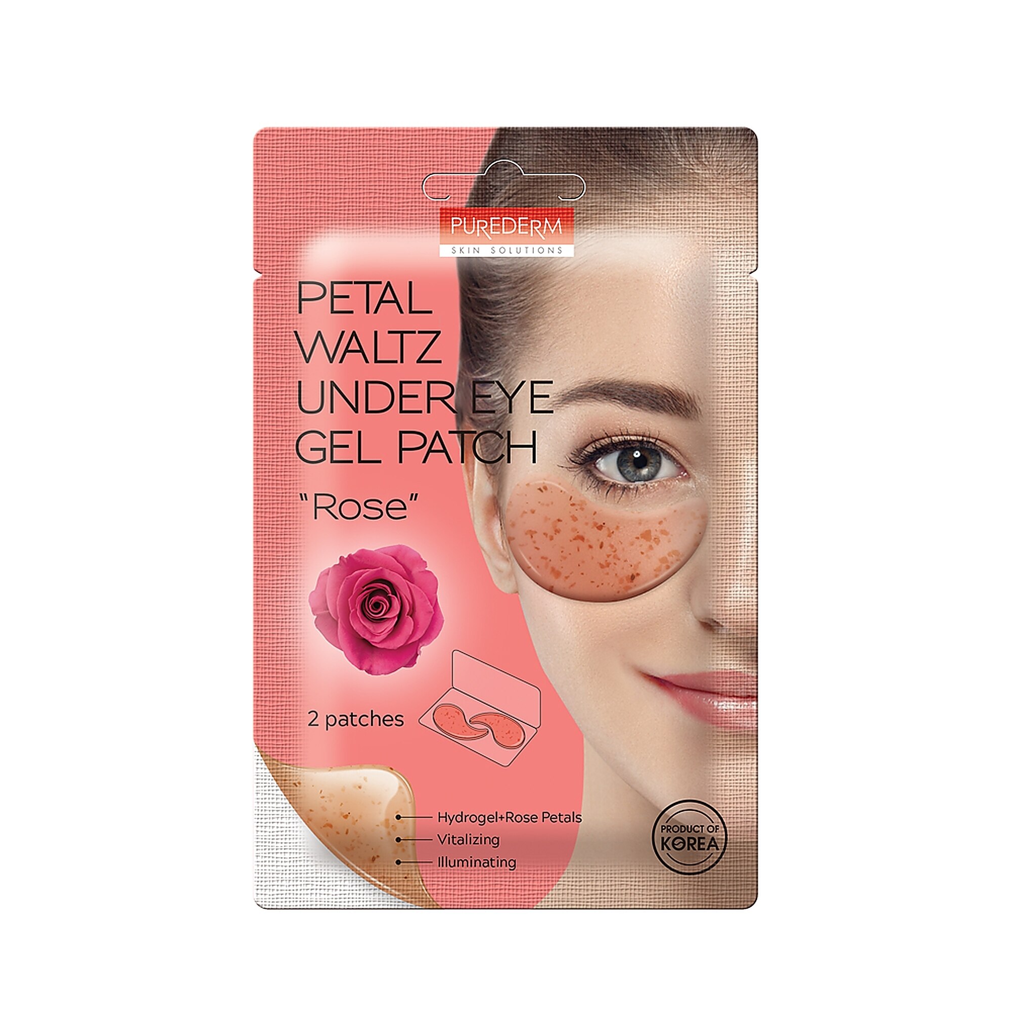 1 KS PUREDERM PETAL WALTZ UNDER EYE GEL PATCH ROSE Gelové náplasti pod oči 1 of 1 Gelové náplasti pod oči
