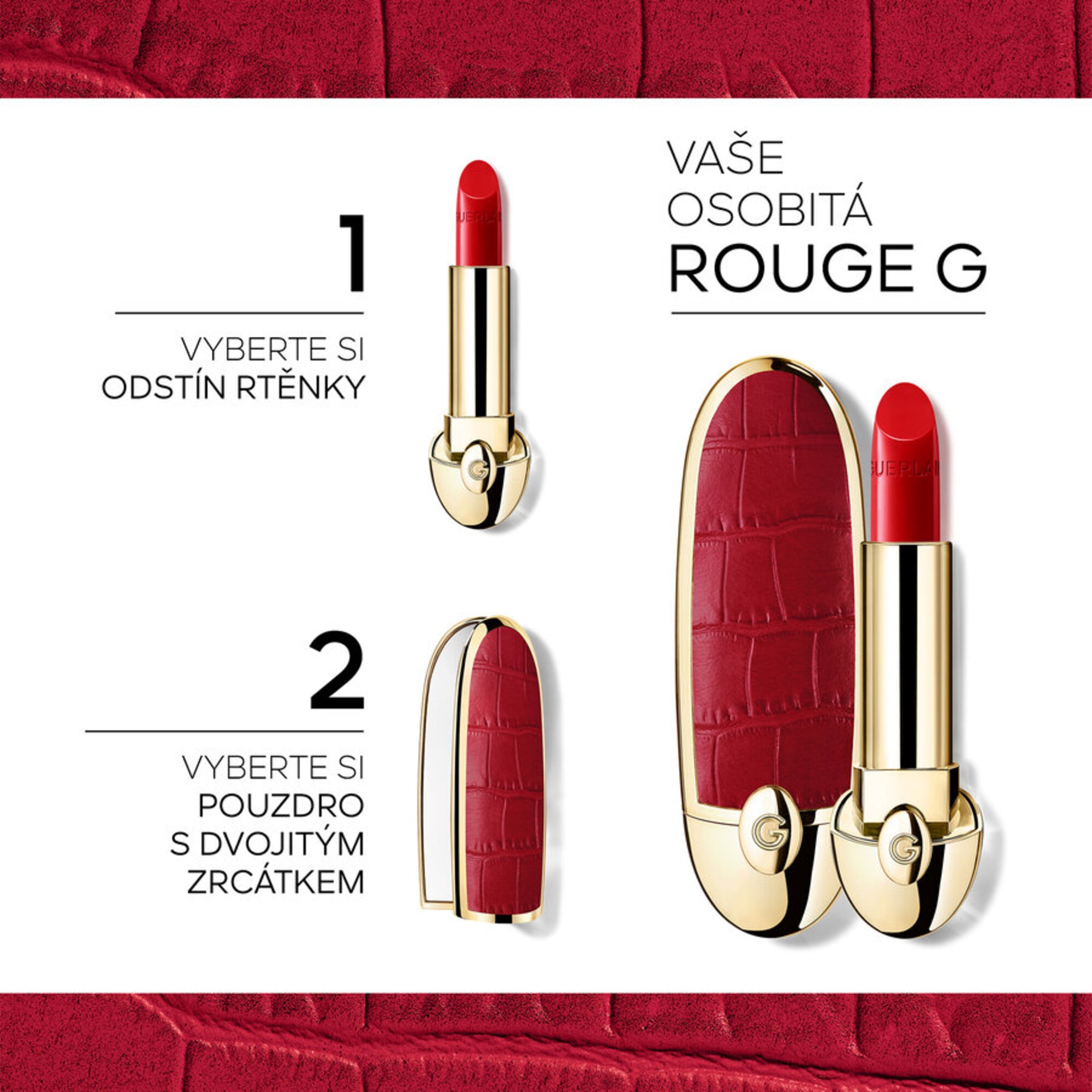 GUERLAIN ROUGE G VELVET REFILL Náplň sametově matné pečující rtěnky 1 of 5