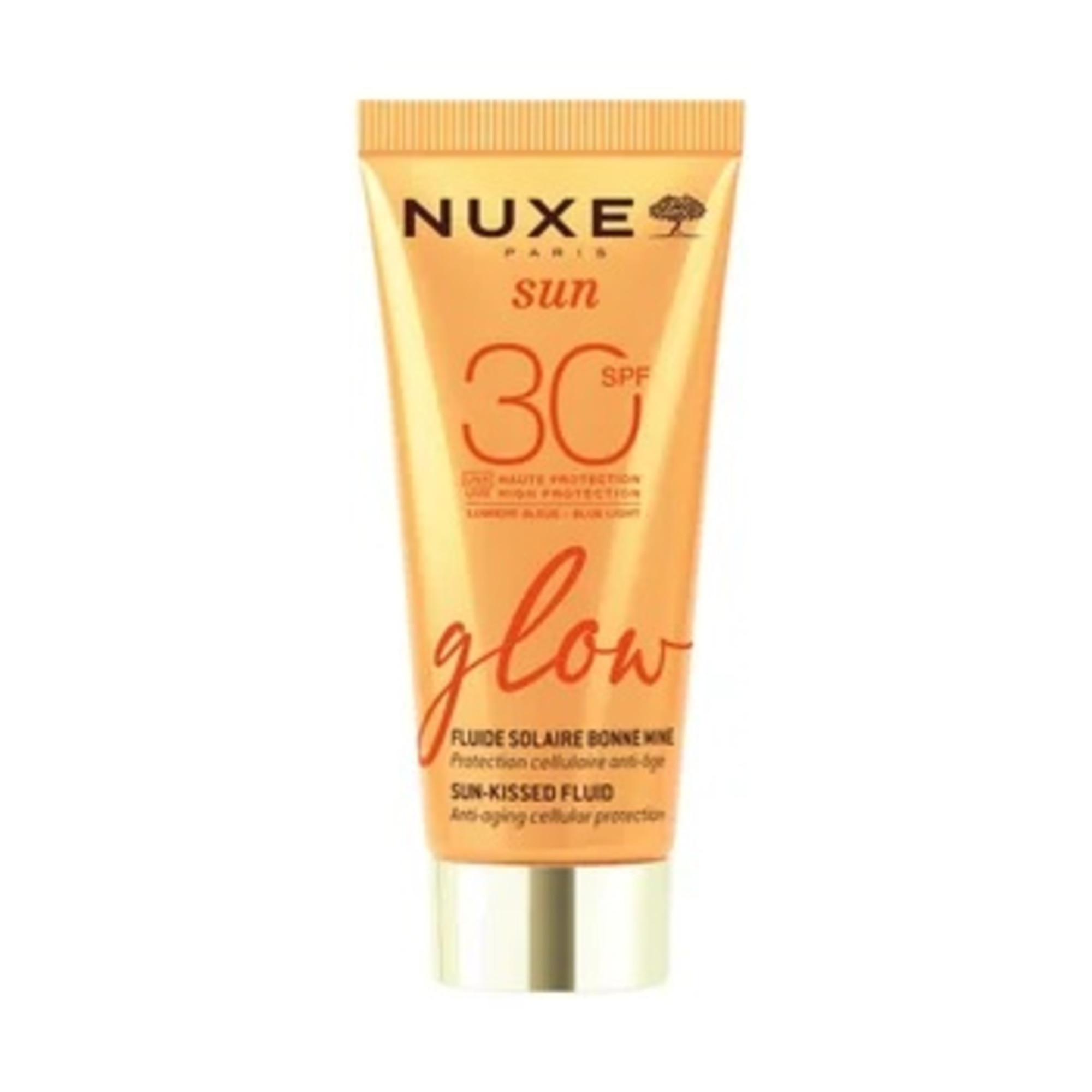 40 ML Nuxe SUN Třpytivý rozjasňující ochranný fluid na tvář s vysokou ochranou SPF 30 1 of 3 Třpytivý rozjasňující ochranný fluid na tvář s vysokou ochranou SPF 30