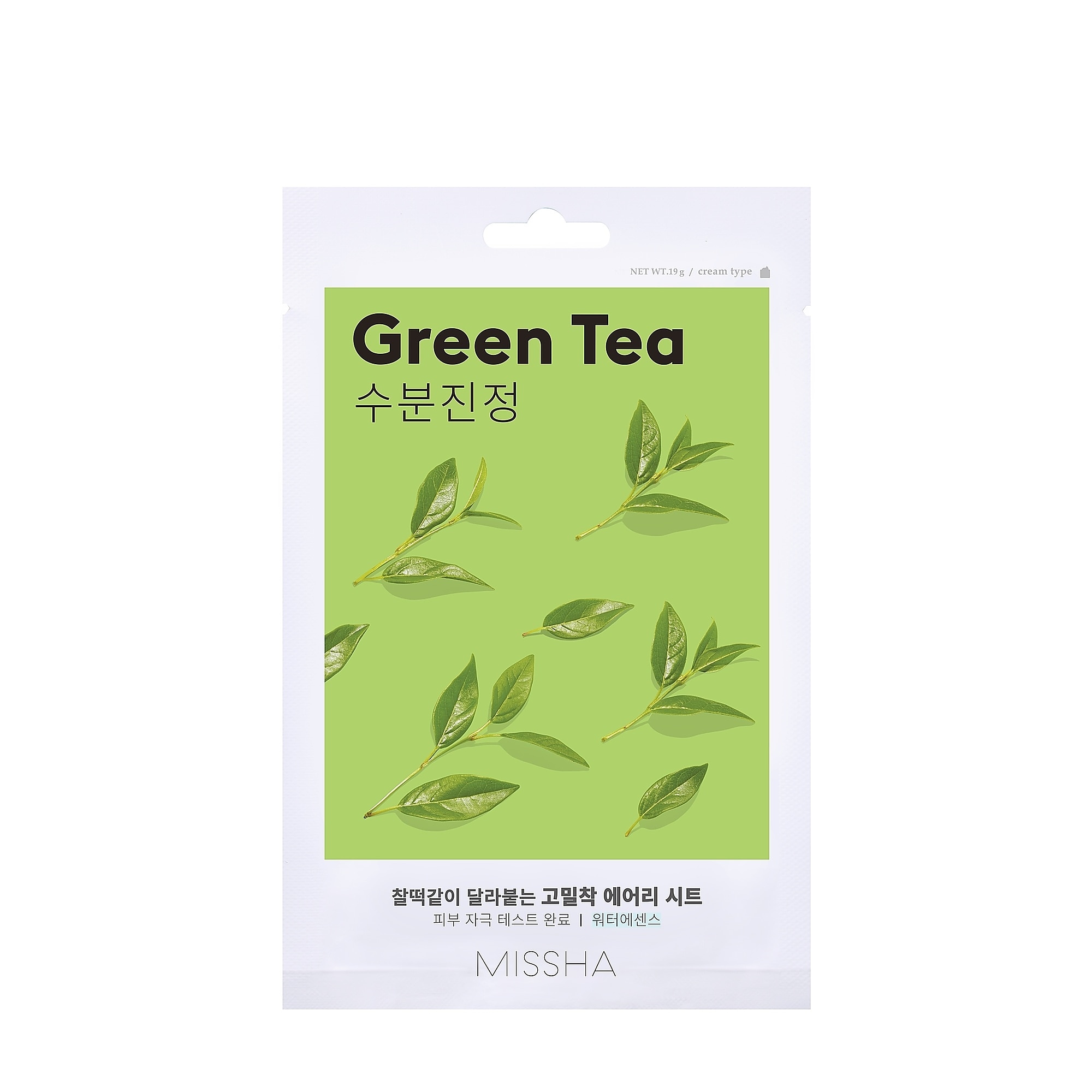 22 G MISSHA AIRY FIT SHEET MASK GREEN TEA Pleťová maska 1 of 1 Pleťová maska