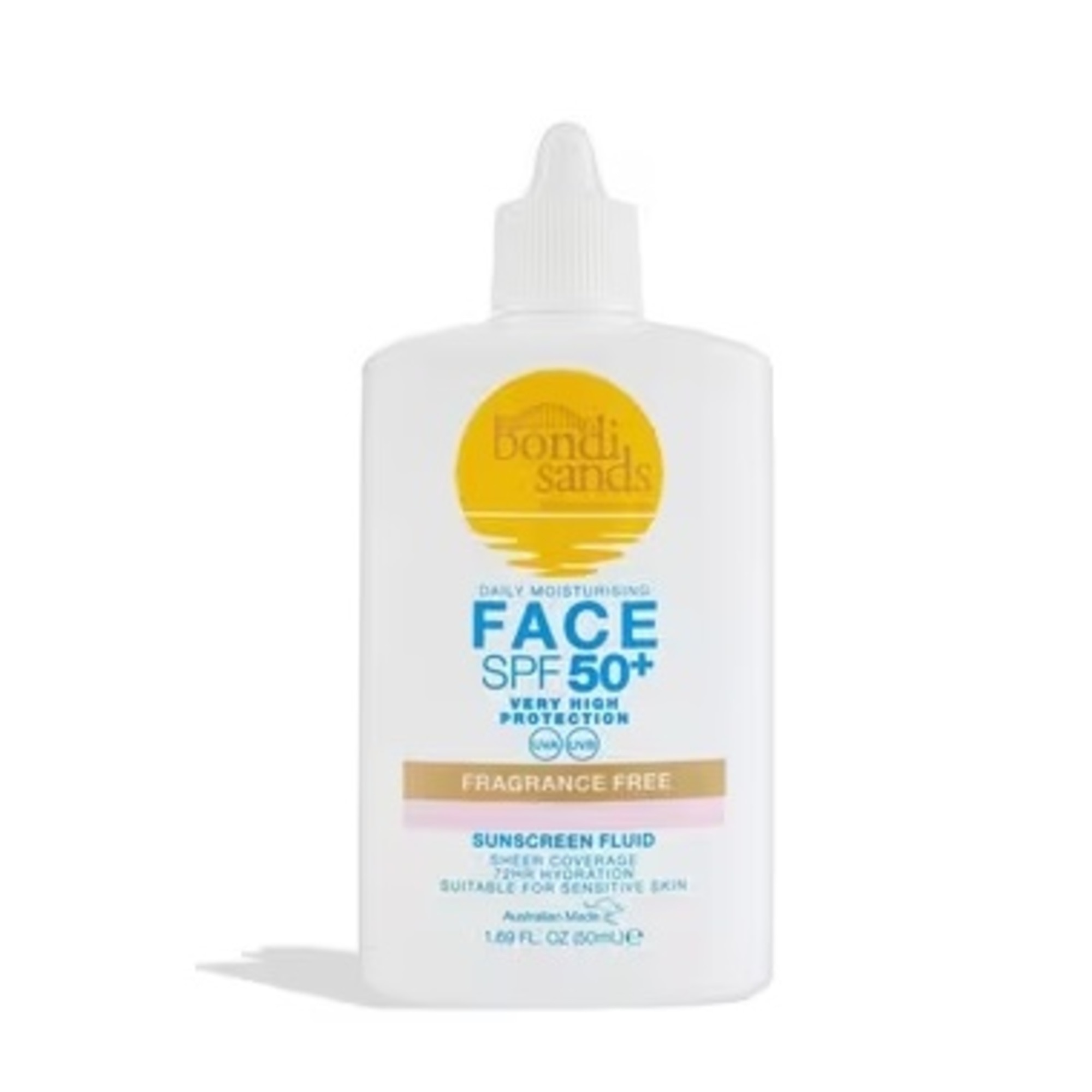 50 ML Bondi Sands TINTED FACE FLUID SPF 50+ FRAGRANCE FREE Tónovací fluid s SPF 50+ bez parfemace 1 of 1