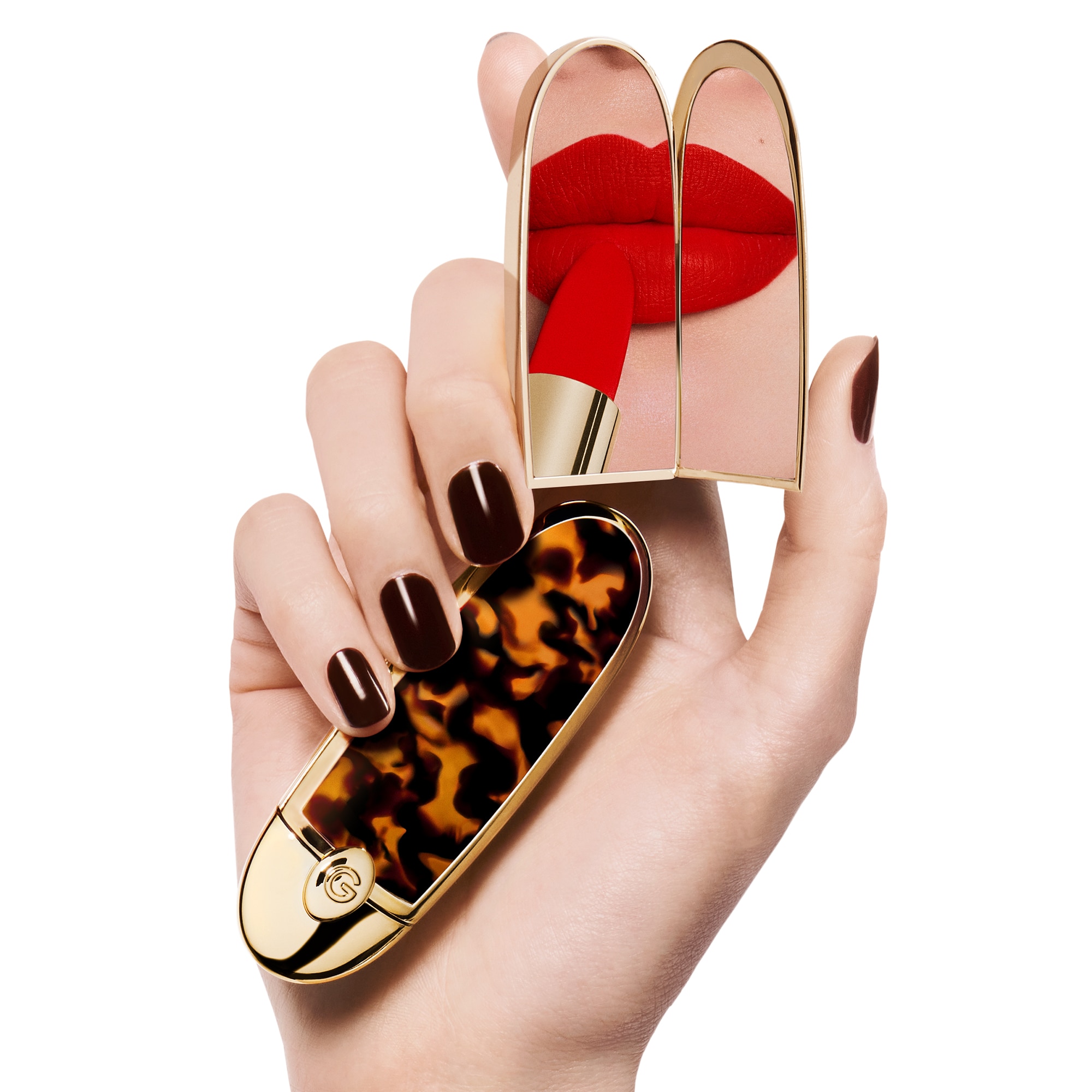 Pouzdro s dvojitýn zrcátkem