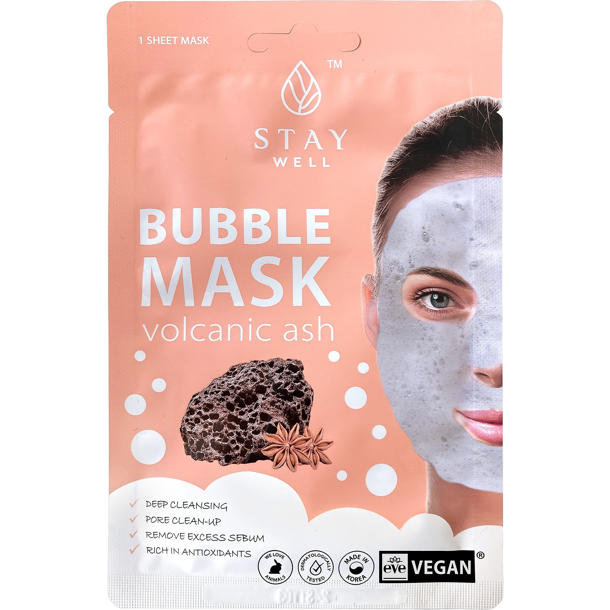 20 G STAY WELL DEEP CLEANSING BUBBLE MASK Hloubkově čistící pěnová maska 1 of 1 Hloubkově čistící pěnová maska