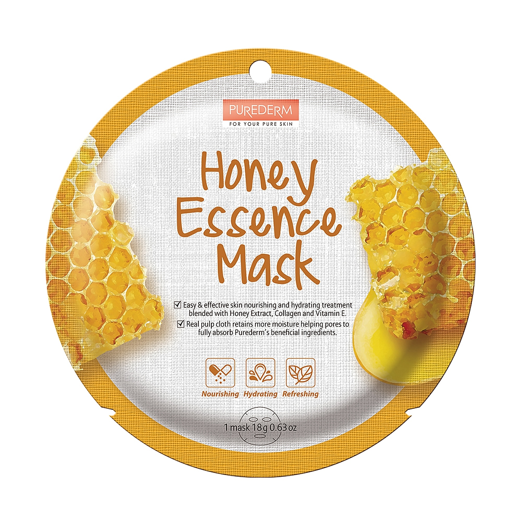 1 KS PUREDERM HONEY ESSENCE MASK Pleťová maska 1 of 1
