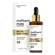 30 ML Inopharm FACE NECK SERUM WITH BIO OILS ROSE ARGAN Sérum na obličej a dekolt  1 of 2 