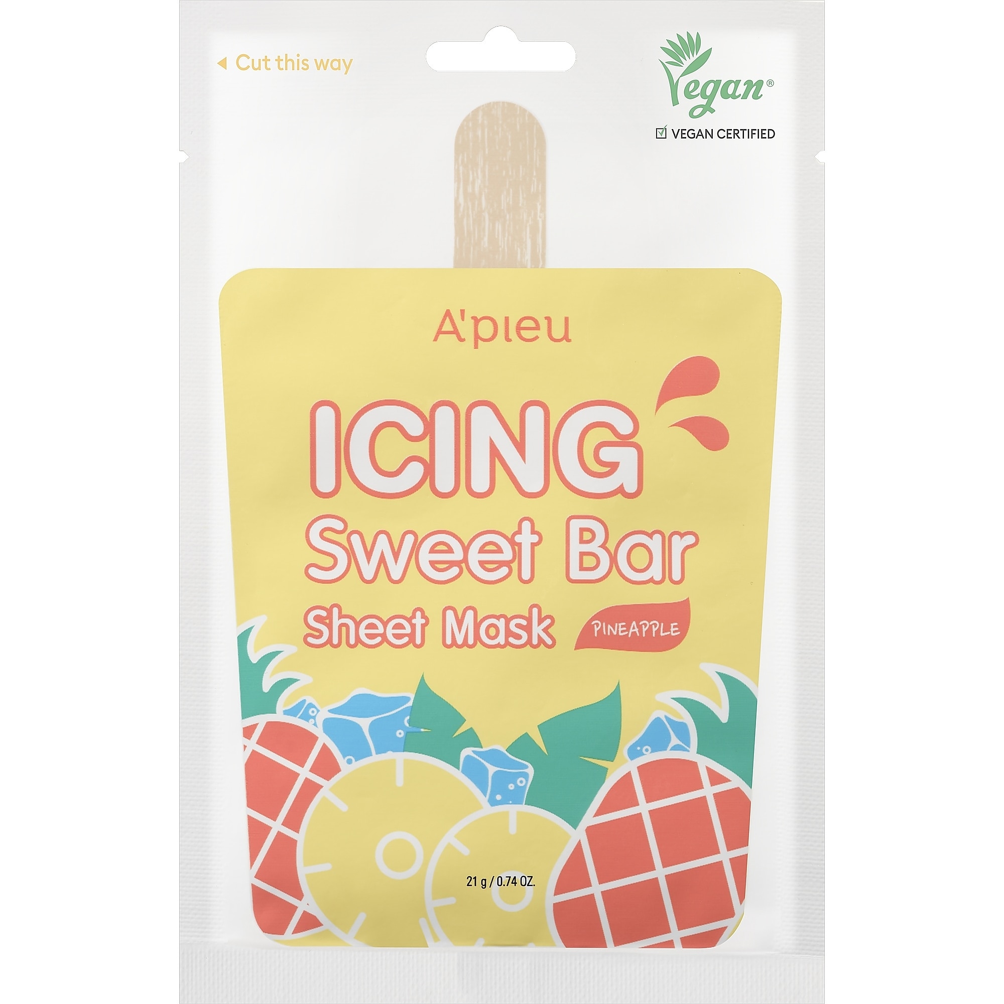 21 G A'PIEU ICING SWEET BAR SHEET MASK PINEAPPLE Pleťová maska 1 of 1
