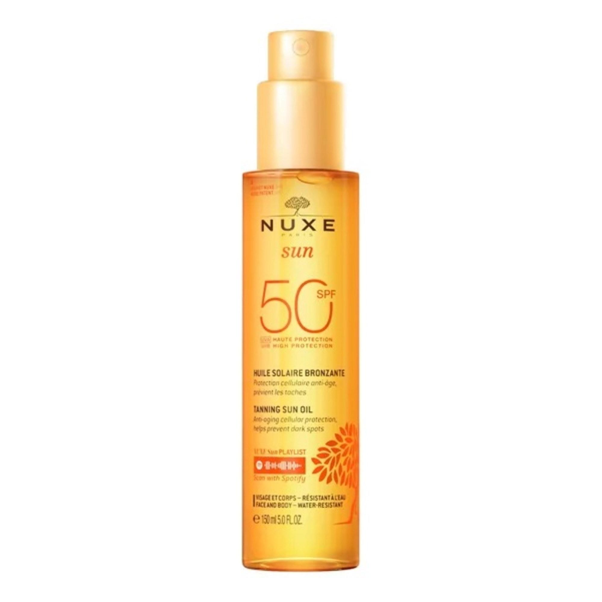150 ML Nuxe SUN Opalovací olej na tělo s velmi vysokou ochranou SPF 50 1 of 3 Opalovací olej na tělo s velmi vysokou ochranou SPF 50