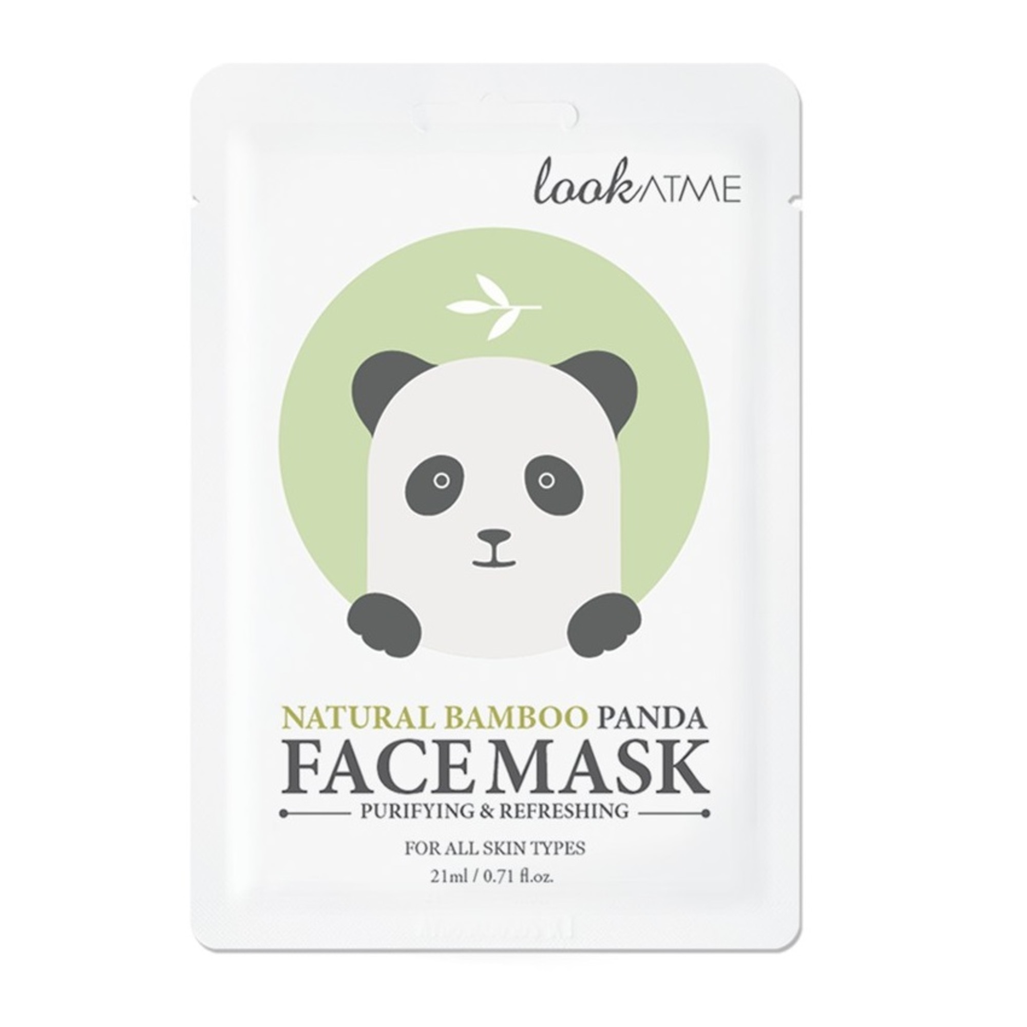 21 ML Look at Me NATURAL BAMBOO PANDA FACE MASK Pleťová maska 1 of 1